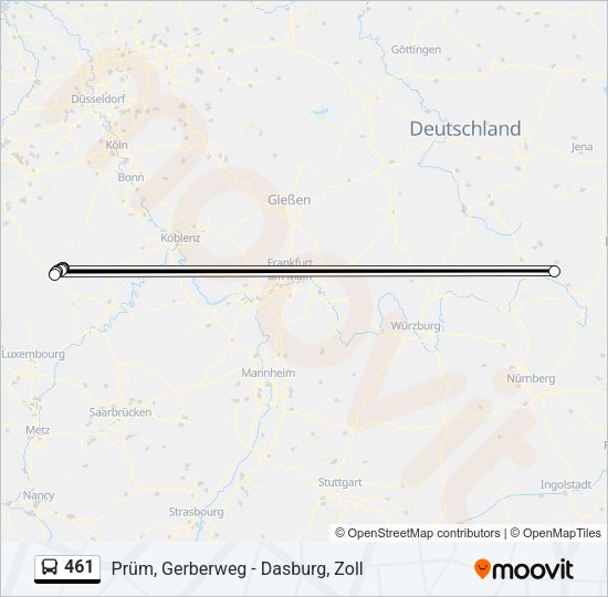 461 Bus Line Map