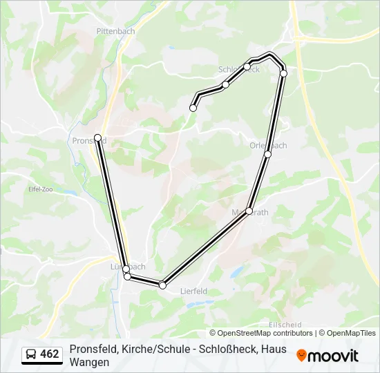 462 Bus Line Map