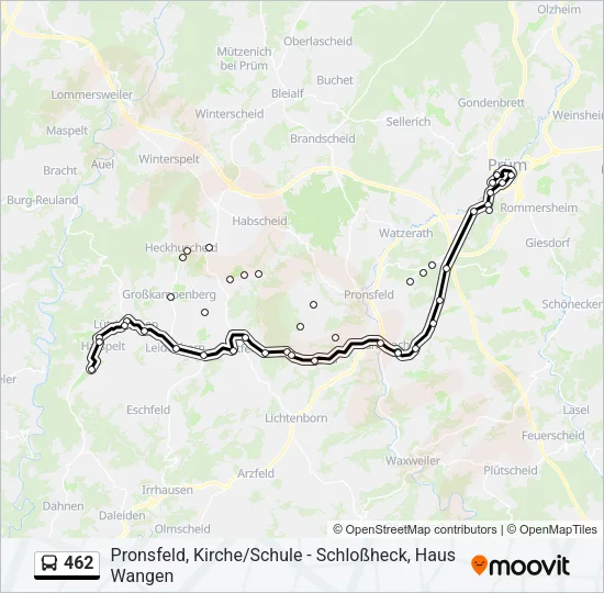462 Bus Line Map