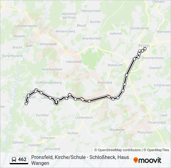 462 Bus Line Map
