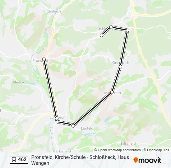 462 Bus Line Map