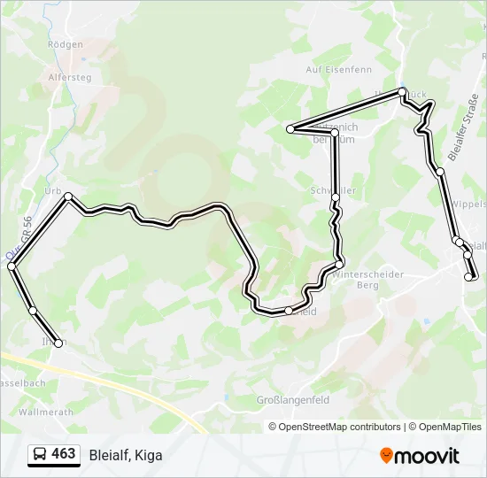 463 Bus Line Map
