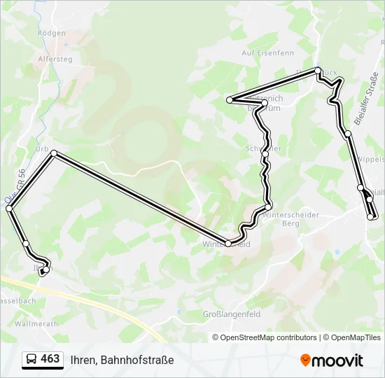 463 Bus Line Map