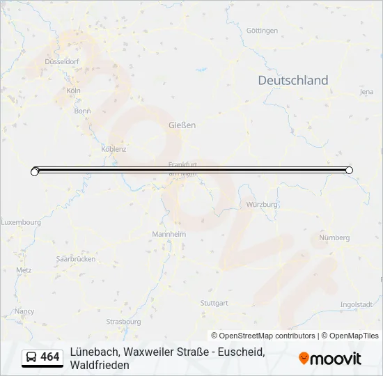 464 Bus Line Map