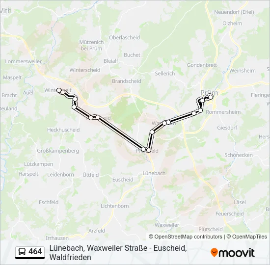 464 Bus Line Map