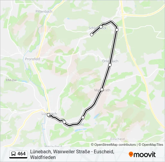 464 Bus Line Map