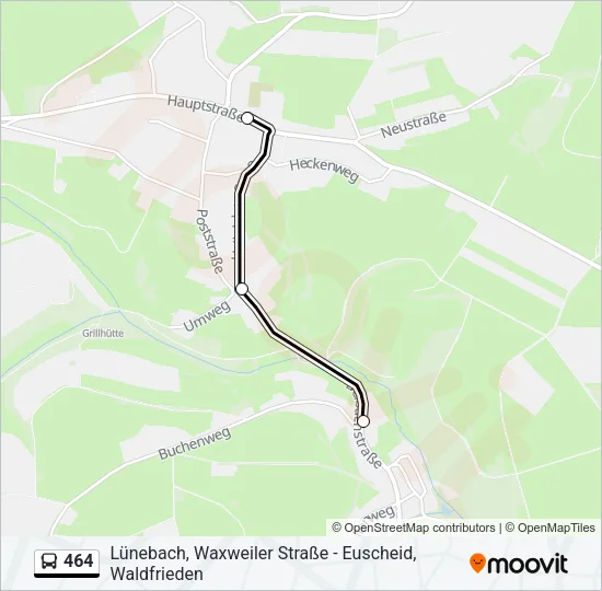 464 Bus Line Map