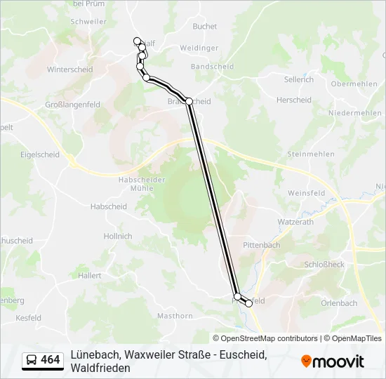 464 Bus Line Map
