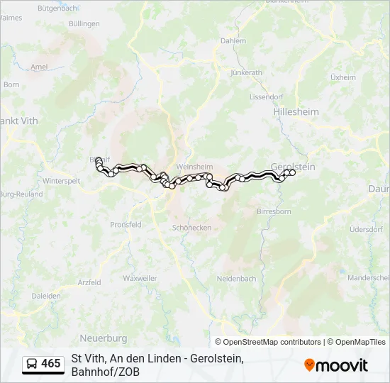 465 Bus Line Map