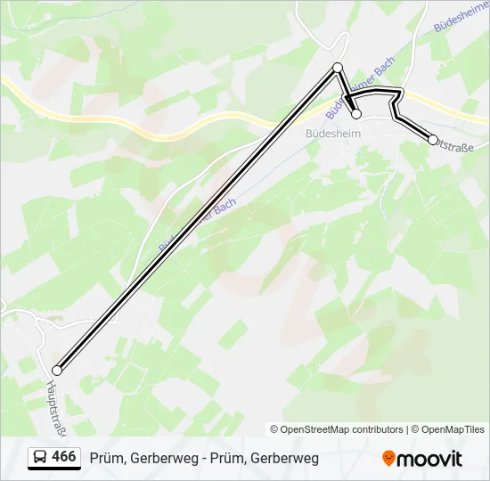 466 Bus Line Map