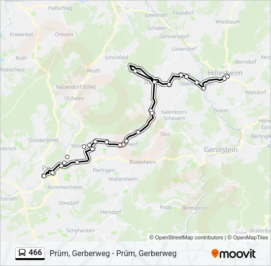466 Bus Line Map