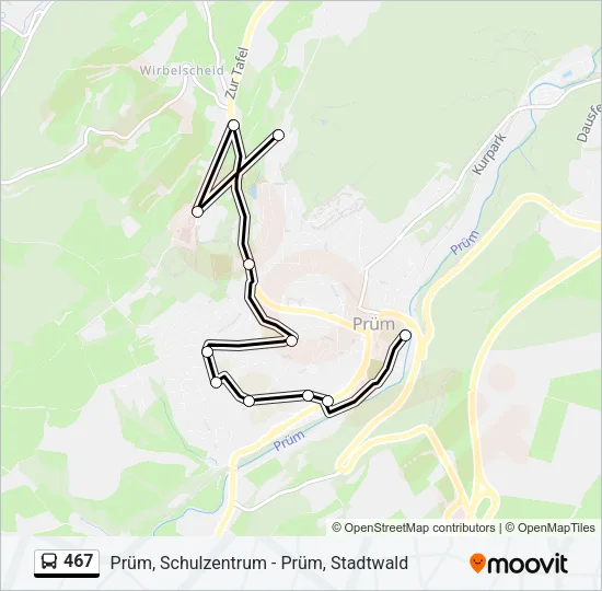 467 Bus Line Map