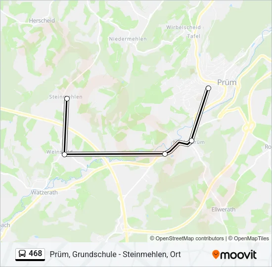 468 Bus Line Map