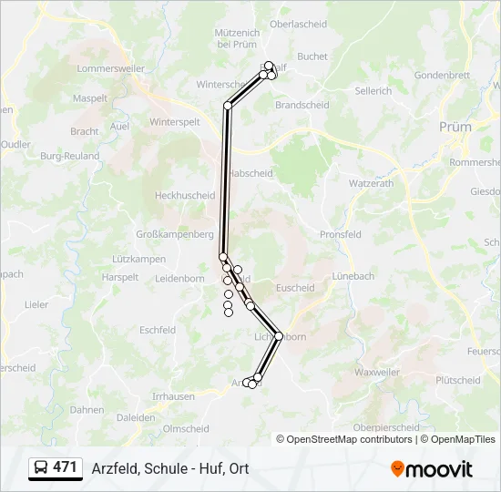 471 Bus Line Map
