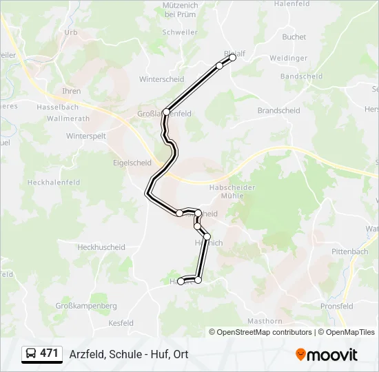 471 Bus Line Map