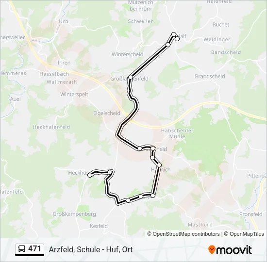 471 Bus Line Map