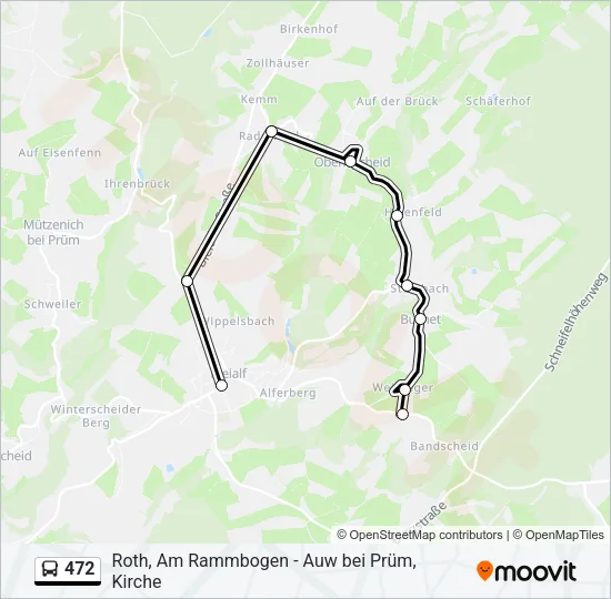 472 Bus Line Map