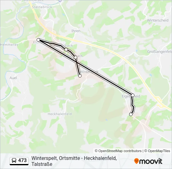 473 Bus Line Map