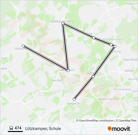 474 Bus Line Map