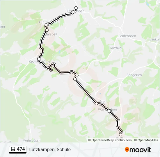 474 Bus Line Map