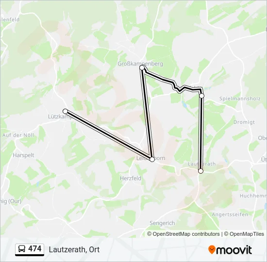 474 Bus Line Map
