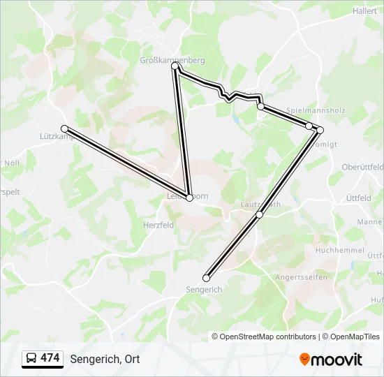 474 Bus Line Map
