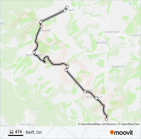 474 Bus Line Map