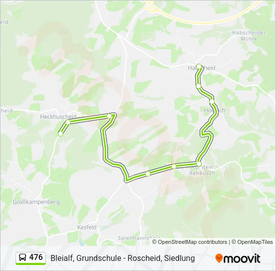 476 Bus Line Map