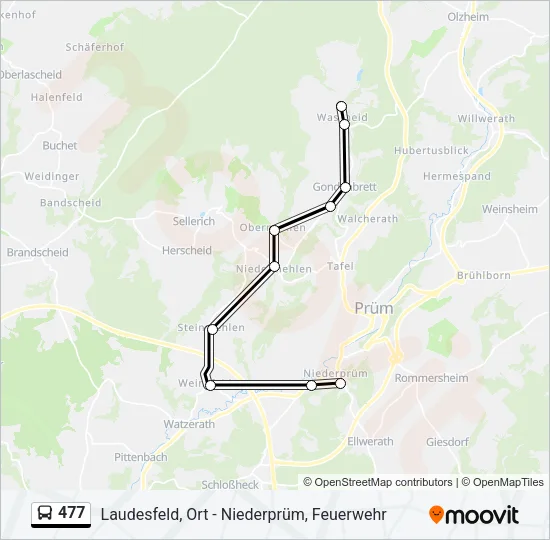 477 Bus Line Map