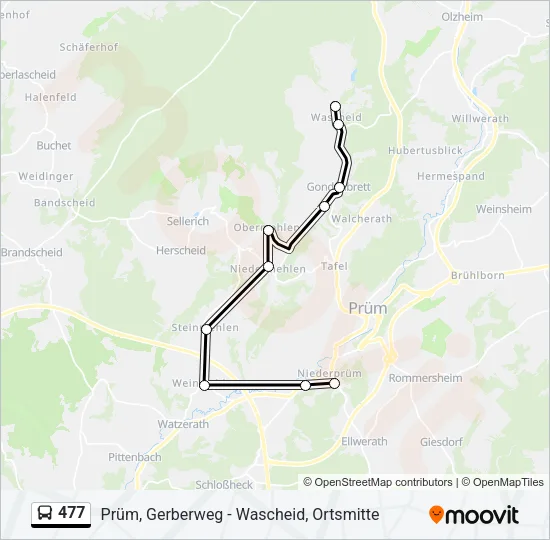 477 Bus Line Map