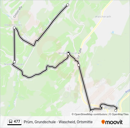 477 Bus Line Map