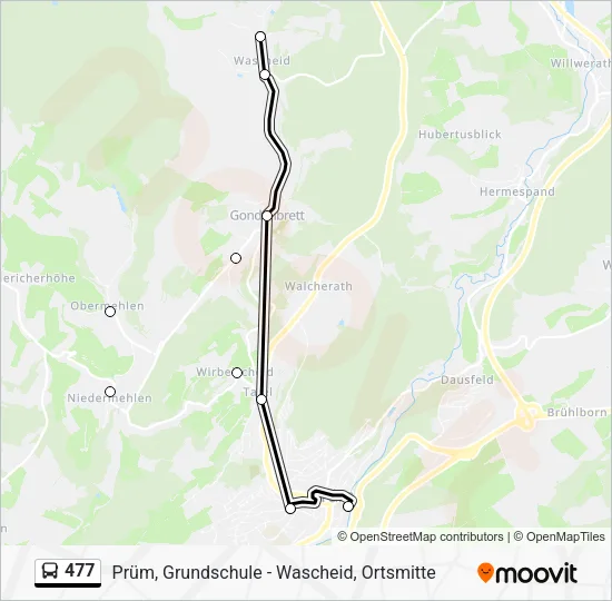 477 Bus Line Map