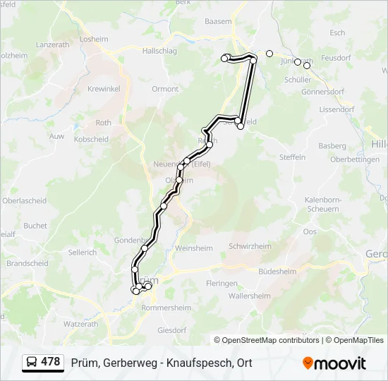 478 Bus Line Map