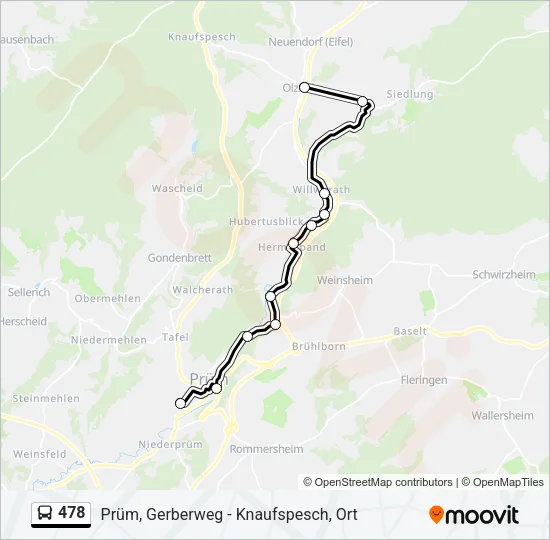 478 Bus Line Map