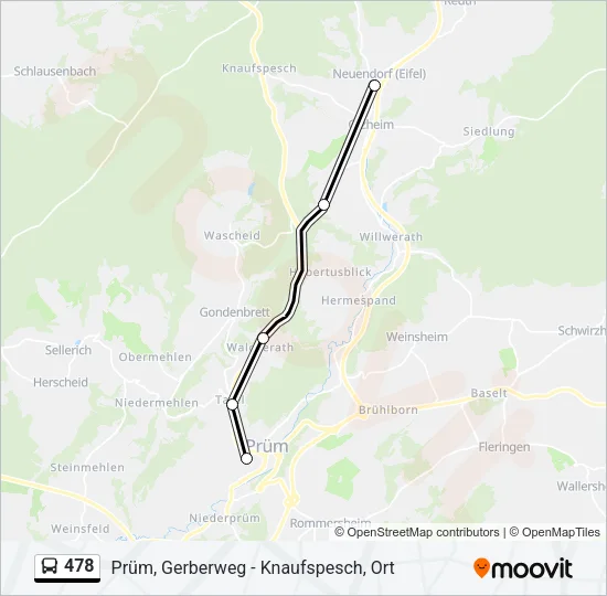 478 Bus Line Map