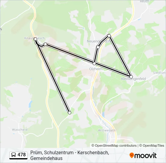 478 Bus Line Map