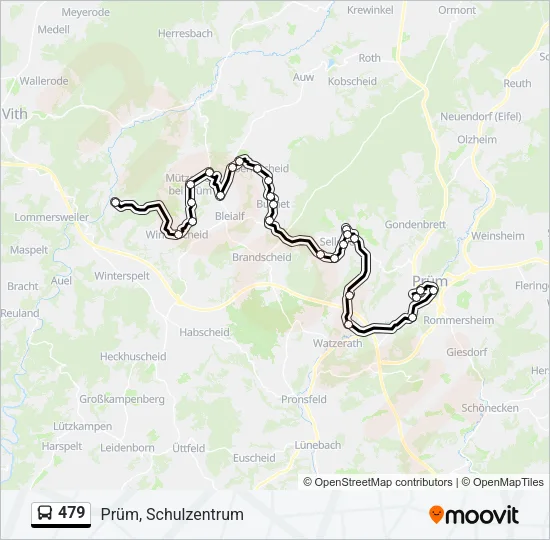 479 Bus Line Map