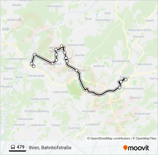 479 Bus Line Map