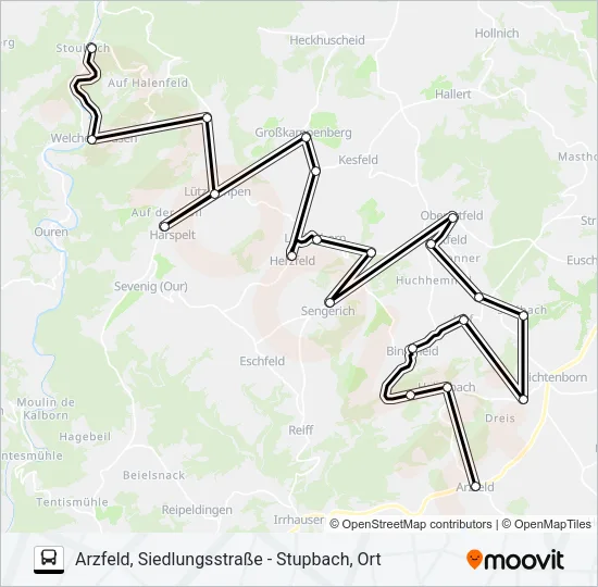 485 RUFBUS Bus Line Map