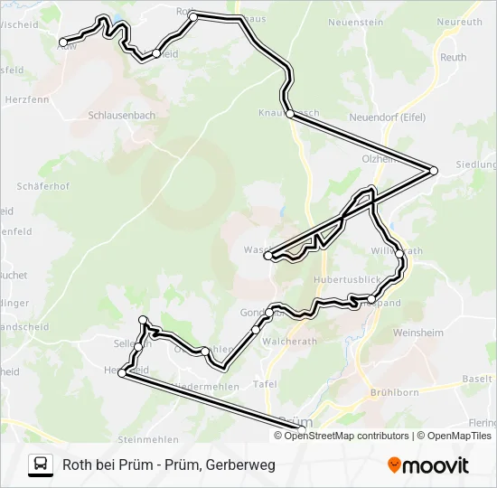 486 RUFBUS Bus Line Map