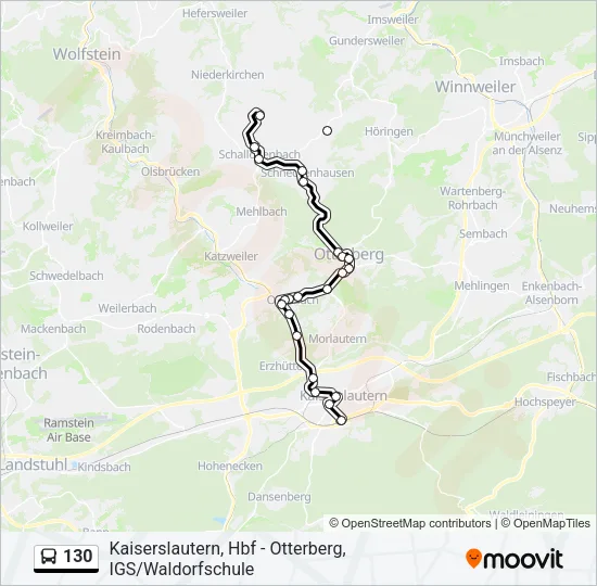 130 Bus Line Map