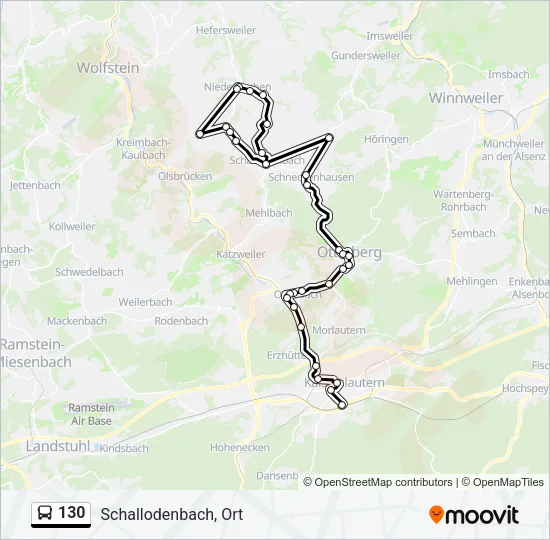 130 Bus Line Map