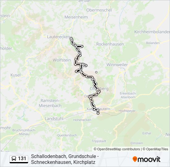 131 Bus Line Map
