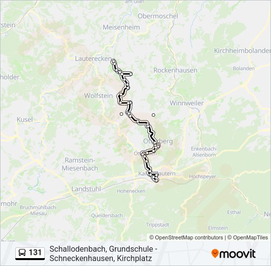 131 Bus Line Map