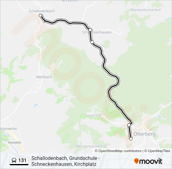 131 Bus Line Map