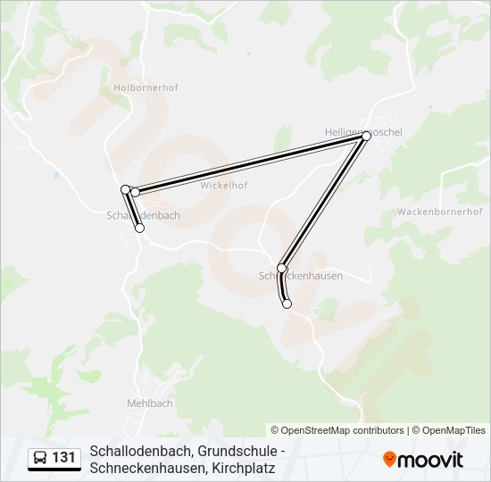 131 Bus Line Map