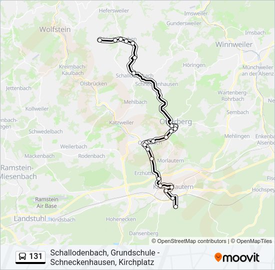 131 Bus Line Map