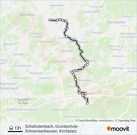 131 Bus Line Map
