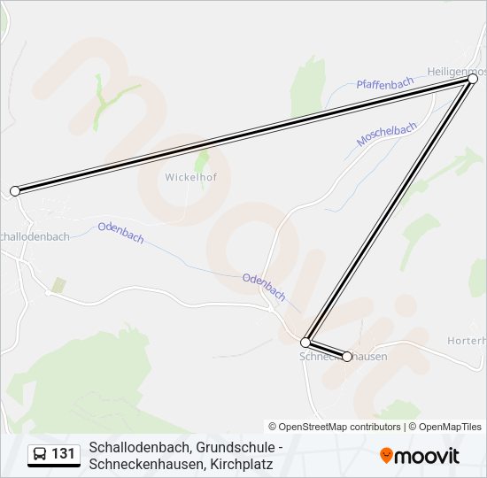 131 Bus Line Map