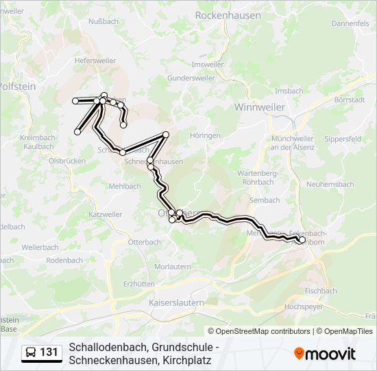 131 Bus Line Map